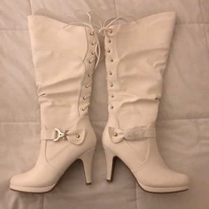 Top Moda White Tall Boots